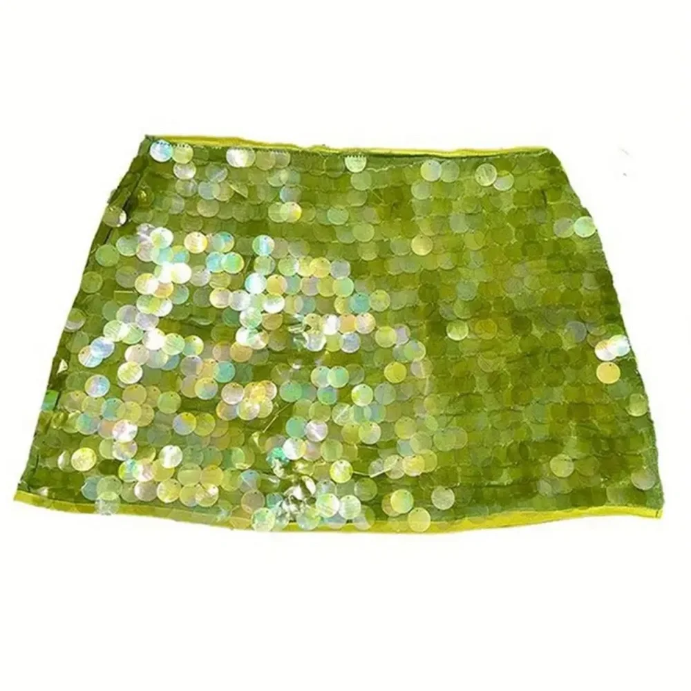FINAL PRICE ❤️‍🔥 NWOT GREEN SEQUIN MINI SKIRT SIZE SMALL - Picture 5 of 14